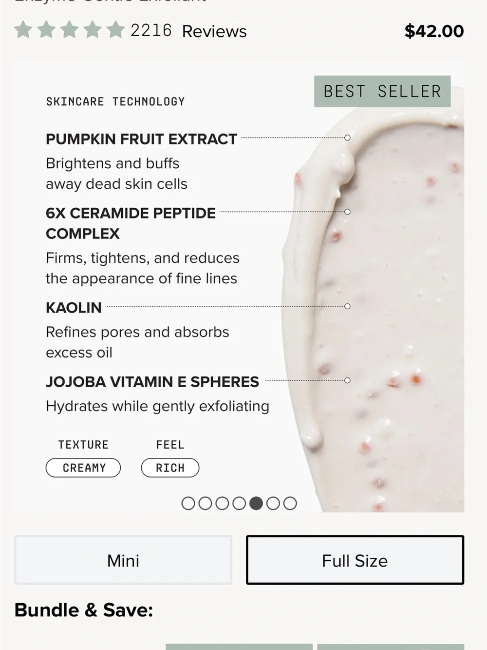 DRMTLGY Pumpkin Enzyme Mask Full Size Enzyme Gentle Exfoliant $42